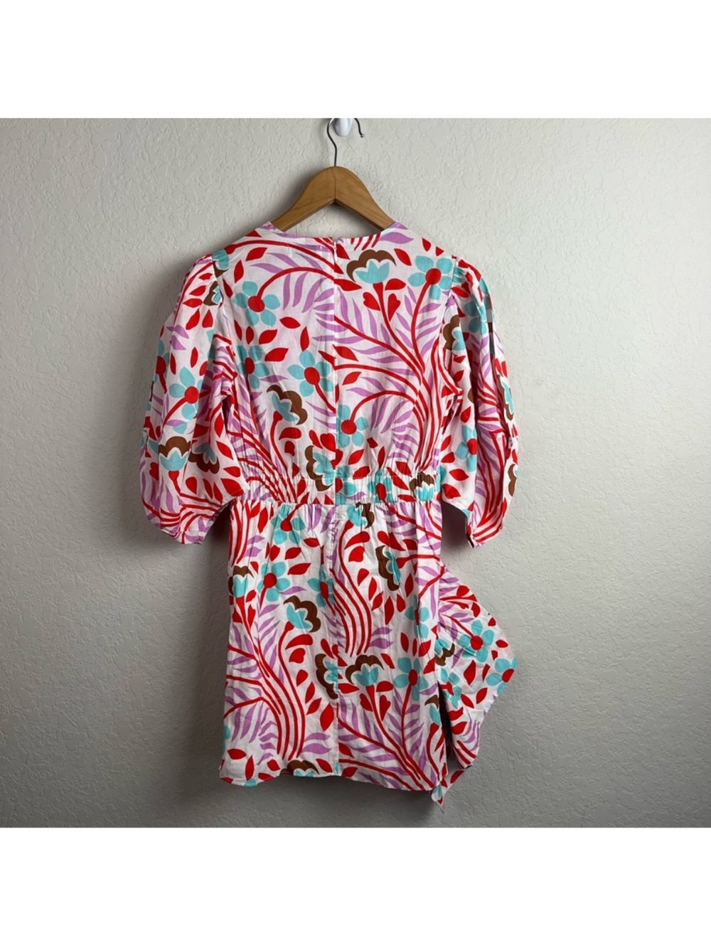 RHODE Pia Mini Dress Lago Vine Pink Red Floral 4 NWOT - Picture 11 of 16
